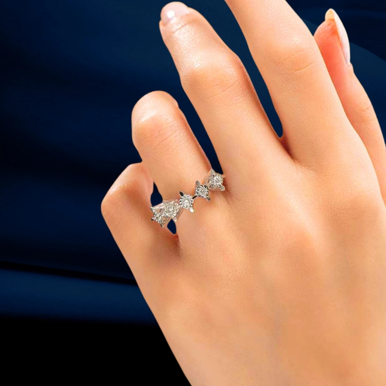 0,15 Karat Pırlanta Beştaş Yüzük 2