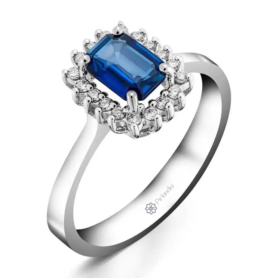 1,04 Karat Pırlanta Safir Yüzük 2